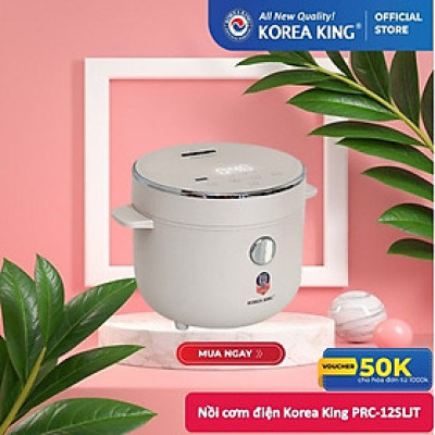 PRC-12SLJT_W Nồi cơm điện Korea King (có chức năng tách đường, dung tích 1.2L, công suất 400 W, mặt kính trắng)-Hàng chính hãng