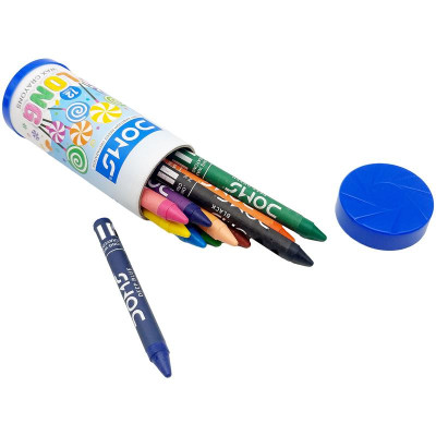 Hộp 12 Bút Sáp Màu Long Wax Crayons - DOMS 8739