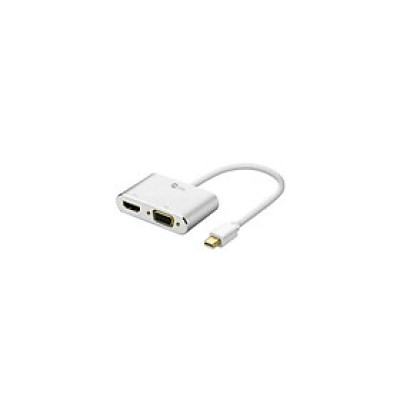 Bộ Chuyển Đổi MAZER ALU Mini DP DUAL Adapter to (HDMI + VGA Adapter) - hàng chính hãng