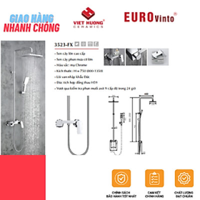BỘ SEN TẮM ĐỒNG THAU NÓNG LẠNH EUROVINTO CAO CẤP MÃ 3523-FX