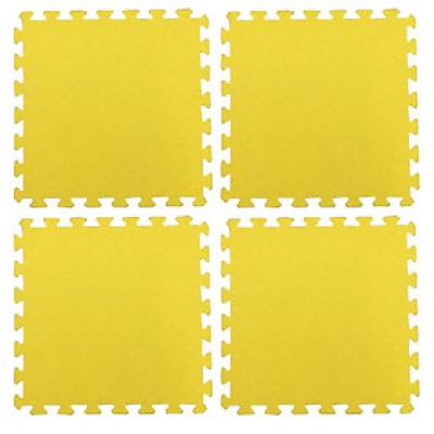 Bộ 4 tấm Thảm xốp lót nền nhà ECOBABY, thảm xốp chống va đập, không thấm nước đạt tiêu chuẩn Mỹ và Châu Âu - kích thước 1 tấm 50x50cm, độ dày 1cm - màu vàng