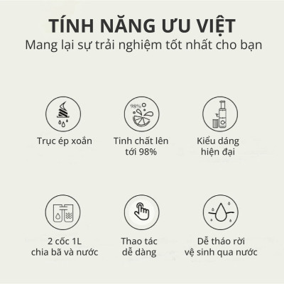 Máy Ép Trái Cây Mishio MK313 motor đồng máy nặng 5.2Kg - Hàng Chính Hãng