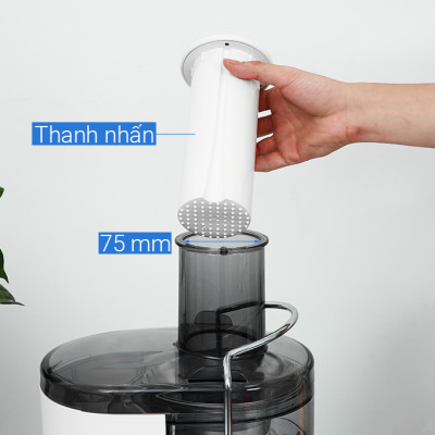 Máy ép trái cây Panasonic MJ-CB100WRA- Ép nhanh, nghiền kiệt với mâm xay 100% kim loại - Cs 1000W - Hàng chính hãng