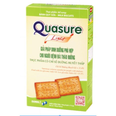 Combo 2 món Quasure dinh dưỡng dành cho người ăn kiêng và đái tháo đường - Bibica quasure dâu 126g/ quasure 140g