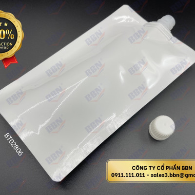 100 túi đáy đứng nắp vặn trắng sữa 500ml 13.5 x 22.5cm