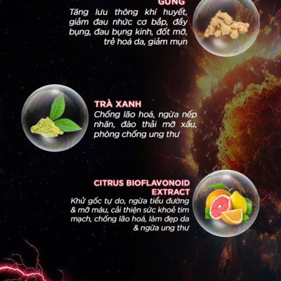 DMAXX thức uống bổ sung vitamin năng lượng không đường DAMODE 73 gói màu đỏ mỗi gói 2,2gr