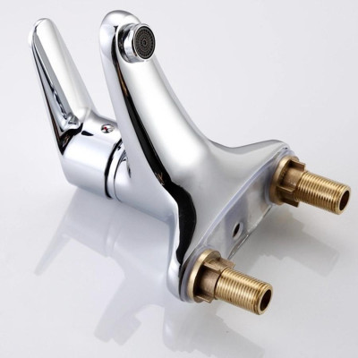 Vòi Lavabo 2 chân nóng lạnh Đồng mạ Chrome Eurolife EL-LOT03-1 (Trắng bạc)