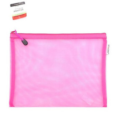 Túi Lưới Stacom Có Khóa Kéo 1 Ngăn B5 ZM101B5 - Màu Hồng