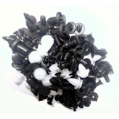 Bộ 100 Chốt Vít Vặn Các Bộ Phận Trên Xe Hơi Chất Liệu Nhựa Kèm Hộp Đựng phụ tùng ô tô