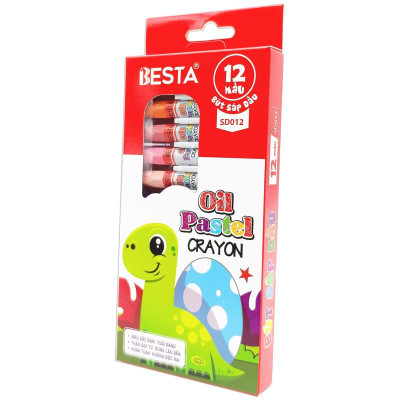 Hộp 12 Bút Màu Sáp Dầu - Besta SD012