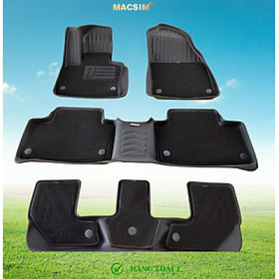 Thảm lót sàn ô tô 2 lớp cao cấp dành cho xe Volvo XC90 2012 - nay (qd) nhãn hiệu Macsim chất liệu TPE màu đen