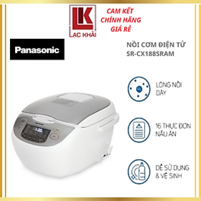 Nồi cơm điện tử Panasonic 1.8 lít SR-CX188SRAM - Hàng chính hãng - Bảo hành 12 tháng chính hãng, Chất lượng Nhật Bản