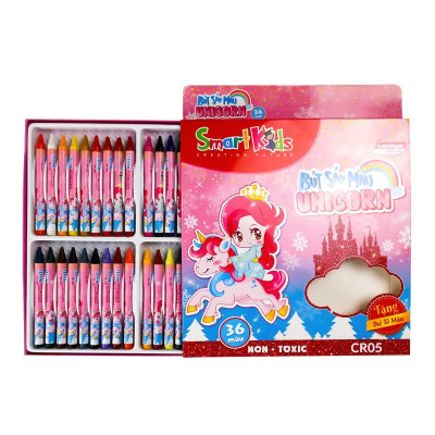 Hộp 36 Bút Sáp Màu Gift Unicorn - Smartkids CR05