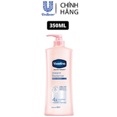 Sữa Dưỡng Thể 350Ml Vaseline Dưỡng Ẩm Sáng Da Instant Radiance Vi Chất Phản Quang Giúp Da Sáng Tức Thì Gấp 4 Lần