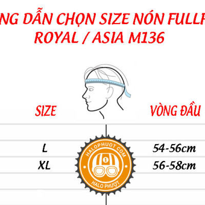 Mũ Bảo Hiểm Fullface Royal M136 - Đen Nhám