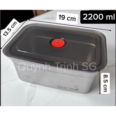 Hộp Đựng Thực Phẩm Inox Cao Cấp Kèm Nắp – Khay Inox Đựng Đồ Ăn Bảo Quản Tủ Lạnh Đủ Size - HÀNG CHÍNH HÃNG MINIIN