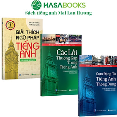 Combo 3 Cuốn Giải Thích Ngữ Pháp + Cụm Động Từ + Các Lỗi Trong Tiếng Anh