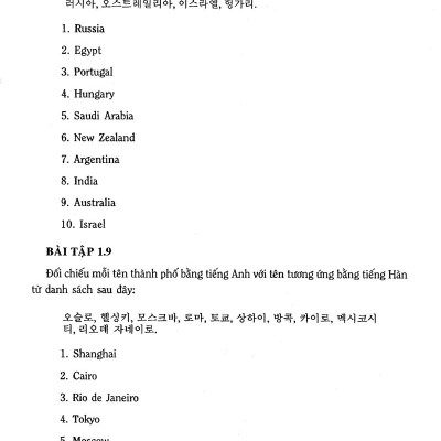 Bài Tập Ngữ Pháp Tiếng Hàn (Trình Độ Căn Bản)