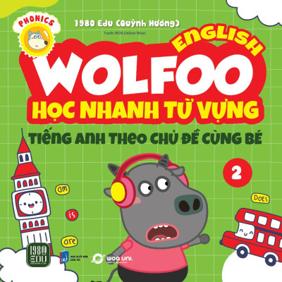 Sách - Combo 6 Cuốn Wolfoo English – Học Nhanh Từ Vựng Tiếng Anh