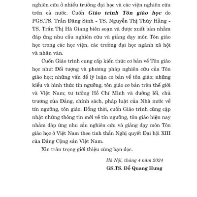 Giáo trình tôn giáo (bản in 2024)