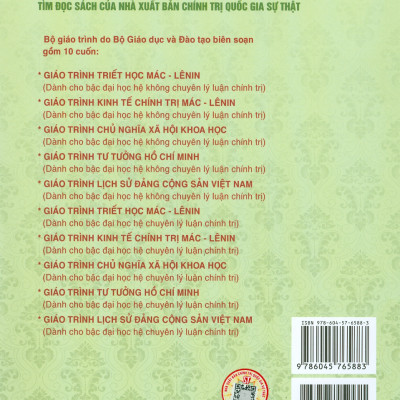 Combo 3 cuốn Giáo Trình Triết Học Mác – Lênin + Giáo Trình Kinh Tế Chính Trị Mác – Lênin + Giáo Trình Lịch Sử Đảng Cộng Sản Việt Nam (Dành Cho Bậc Đại Học Hệ Không Chuyên Lý Luận Chính Trị) - Bộ mới năm 2021