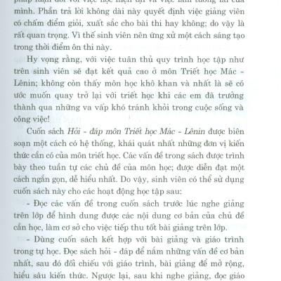 Hỏi - Đáp Môn Triết Học Mác - Lênin (Dùng cho bậc đại học hệ chuyên và không chuyên lý luận chính trị)