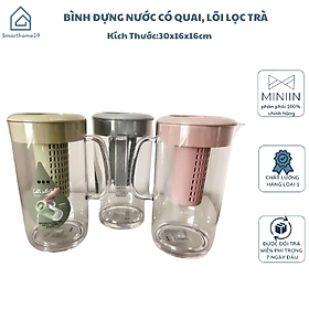 Bình Đựng Nước Có Quai Mica, Lõi Lọc Trà Cao Cấp – Bình Đựng Nước Tiện Dụng - HÀNG CHÍNH HÃNG MINIIN