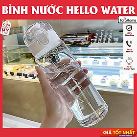 Bình Đựng Nước Cute Nhỏ Gọn Tiện Lợi Phong Cách Thể Thao Năng Động, Bình Nước Cho Bé Dễ Thương 780ml Hello Water