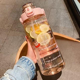 Bình Nước 2L, 2000ML Cao Cấp, Bình Đựng Nước Có Ống Hút, Giữ Nhiệt Cute