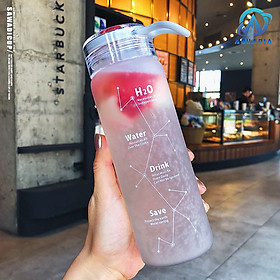 Bình Nước Thủy Tinh WATER Phong Cách Hàn Quốc 460ml 
