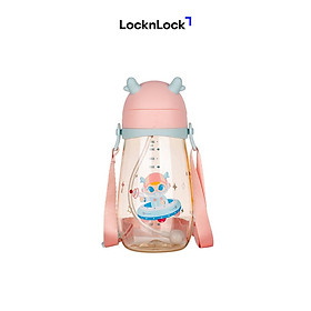 Bình Nhựa Trẻ Em Chú Hươu Nhỏ LocknLock - 450ml - 2 Màu (Xanh Mint, Hồng) - HAP910