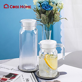 Bình nước nhựa màu trắng trong giống thủy tinh 1.2L - 376446 . NHẬP KHẨU VÀ PHÂN PHỐI CHÍNH HÃNG COBI HOME.