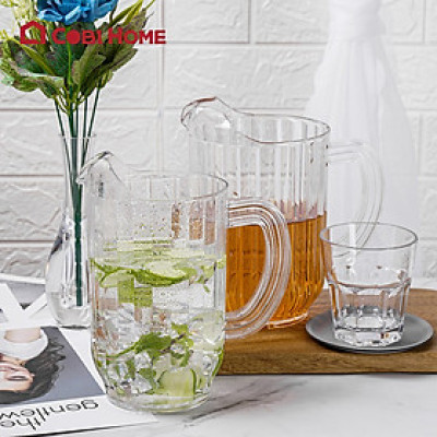Bình đựng nước, ca nước bằng nhựa cao cấp màu trong suốt - 2 size 376439/376440. NHẬP KHẨU VÀ PHÂN PHỐI CHÍNH HÃNG COBI HOME.