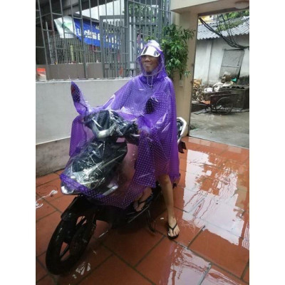 Áo Mưa 1 và  2 Đầu Cánh Dơi Chấm Bi Thời Trang Chất Liệu dẻo mềm - hàng việt