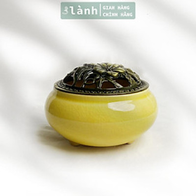 Lư Xông Nhang Trầm Nụ Trầm Hương Sứ Cao Cấp Màu Phong Thủy 3 Lành Trang Trí Nhà Bàn Thờ Dâng Hương Thư Giãn Trang Trí Nhà Cửa Xông Nhà Tẩy Uế