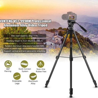 Chân máy ảnh Yunteng VCT- 999RM cao 2.06m hàng chính hãng.