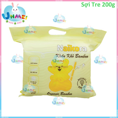 Khăn Khô, Khăn Vải Khô Đa Năng AIKO Bambo Luxury 200 tờ/bịch (KT: 15x18cm) Siêu Mềm Mại, An Toàn Cho Da Bé