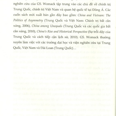 Sự Bất Cân Xứng Về Sức Mạnh Và Các Mối Quan Hệ Quốc Tế (Sách Tham Khảo)