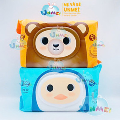 Khăn ướt Agi không mùi 100 tờ (màu ngẫu nhiên)