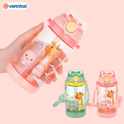 Bình Nước HoKori 450ml Nhựa Việt Nhật Cao Cấp An Toàn Chuẩn Nhật , EU - Hàng chính hãng 