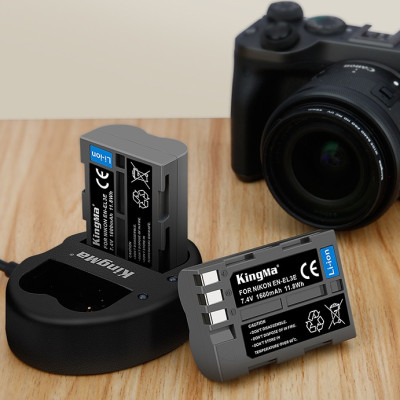 Bộ 1 pin 1 sạc Kingma cho Nikon EN-EL3E, Hàng chính hãng