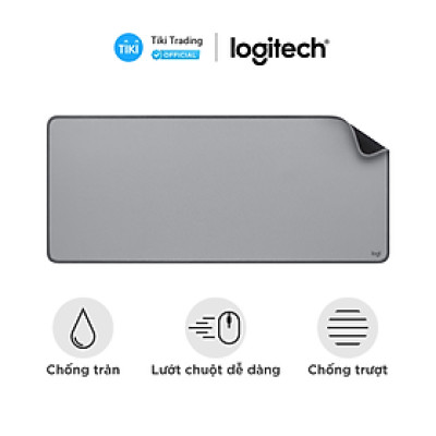 Thảm trải bàn làm việc Logitech Studio Series - Đế cao su chống trượt, lướt dễ dàng, bề mặt chống đổ tràn, bền bỉ, nhỏ gọn, hiện đại – Hàng Chính Hãng