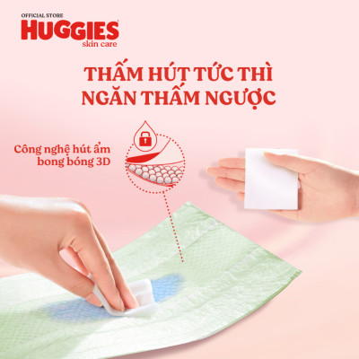 Combo 2 Tã/bỉm dánHuggies Skincare Super Jumbo M76+3/L68/XL60/XXL54