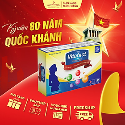 Viên uống Vitafact Pregnancy hỗ trợ bổ sung dưỡng chất và dự phòng dị tật cho thai nhi (30 viên) - Nutramed