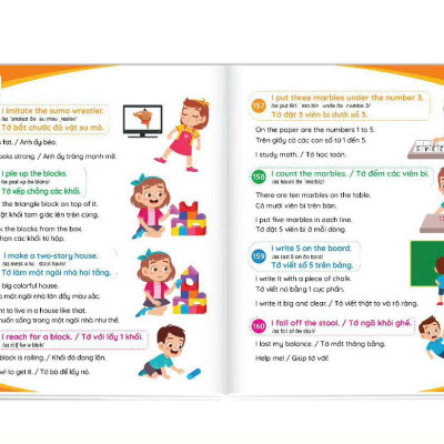 Sách 900 Câu Tiếng Anh Giao Tiếp Thường Dùng Hàng Ngày - Cẩm Nang Cho Mẹ Cùng Con Học Tiếng Anh Mỗi Ngày (Kèm File Nghe)