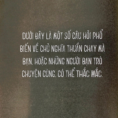 The Little Book Of The Veganism - Chủ Nghĩa Thuần Chay - VL 