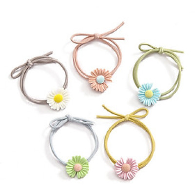 Sét 5 dây buộc tóc hoa cúc khuyết nhiều mầu ngẫu nhiên HD127