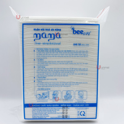 Combo 5 bịch khăn vải khô đa năng Mama (bịch 240 tờ)