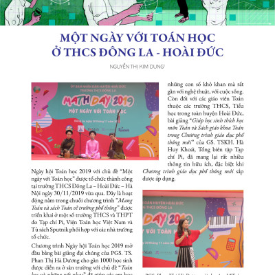 Tạp chí Pi- Hội Toán học Việt Nam số 12/ tháng 12 năm 2019