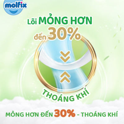 Tã/bỉm dán Molfix Thiên nhiên Super Jumbo L (9kg - 13kg) - Gói 68 miếng